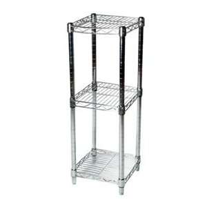   18w x 34h Chrome Wire Shelving Unit with 3 Shelves