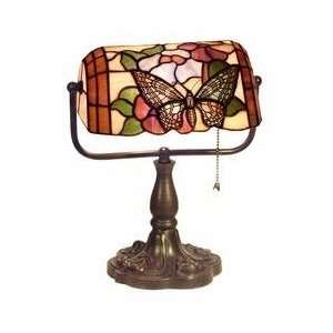  Tiffany Style Banker Butterfly Desk Lamp