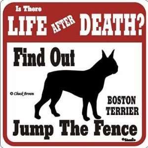  Boston Terrier Life After Death Sign Patio, Lawn & Garden