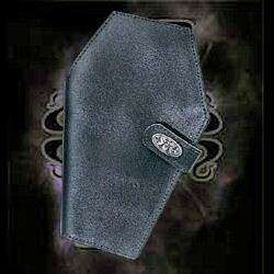 COFFIN WALLET   Alchemy Gothic   Leather & Pewter Snap  