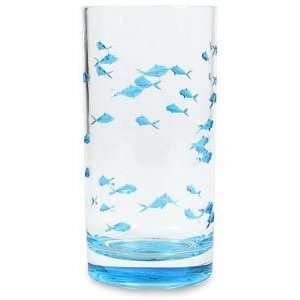  Stotter & Norse Acrylic Blue Fish Highball Glass 20 Oz 
