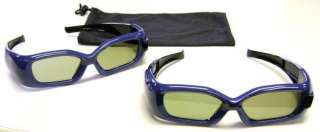 TWO Deluxe Mitsubishi Samsung 3D ActiveShutter Glasses  
