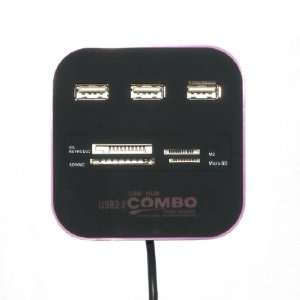   Port USB 2.0 Hub & Card Reader Combo   Purple