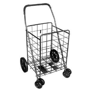   Duty Folding Red Shopping Cart with Swivel Wheels
