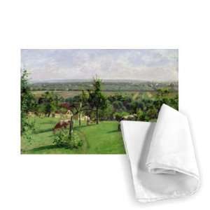  Hillside of Vesinet, Yvelines, 1871 (oil on   Tea Towel 