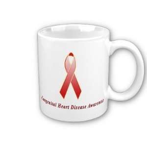  Congenital Heart Disease Awareness Ribbon Coffee Mug 