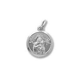  Madonna And Child Charm in Sterling Silver Jewelry