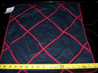 x1 10 Nautica Pillow Cover Case Sham black red 18 NEW  