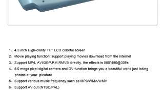 4GB 4.3 LCD AV Video Camera Handle Portable  MP4 MP5 Game Player 