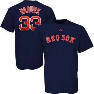  Majestic Boston Red Sox # 33 Jason Varitek Youth Navy Blue 