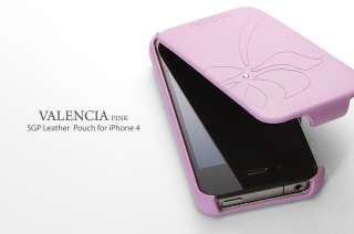 SGP Leather Case Valencia [Pink] for Apple iPhone 4 4G  