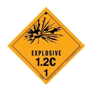  Explosive 1.2C Label, 4 X 4, hml 456, 500 Per Roll 