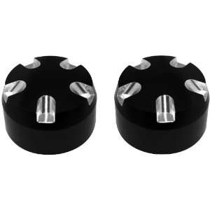   Fork Caps   Black with Contrast Cut / 24mm , Color Black RTU500JB24