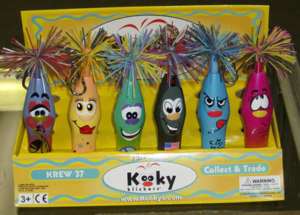 Kooky Klickers pens KREW 37, comple set of 6 Brand New  