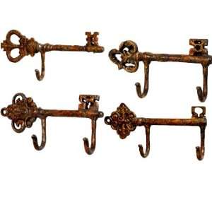  Cast Iron Skeleton Key Wall Hanger Set Of 4