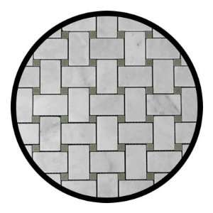  Carrara Marble Italian White Bianco Carrera Basketweave Mosaic Tile 