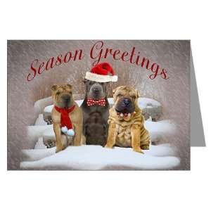  Shar pei Christmas Dogs Greeting Cards Pk of 10 by 