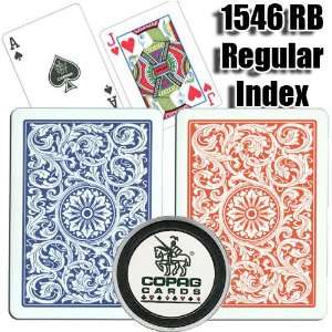  Copag Playing Cards, 1546 RB, Regular Index, Poker Size 