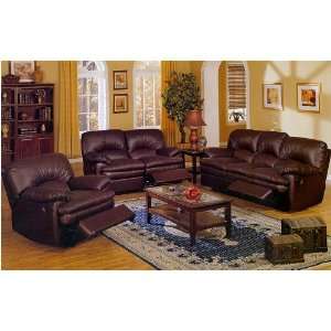    Dark Brown Leather Match Living Room With Tables Furniture & Decor
