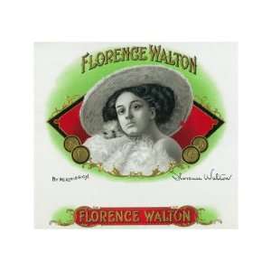  Florence Walton Brand Cigar Box Label Giclee Poster Print 
