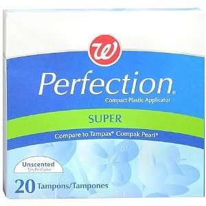   Perfection Plastic Tampons, Regular, 20 ea 
