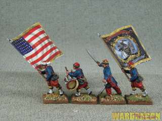 28mm Ameriacn Civil War WDS painted Zouaves 1861 1865 d1  