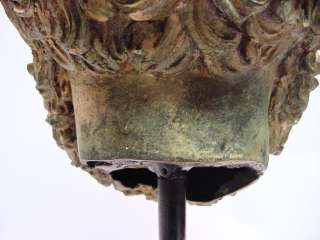 EXCEPTIONAL Antique Bronze NEO CLASSIC Roman Satyr/Faun Head Sculpture 