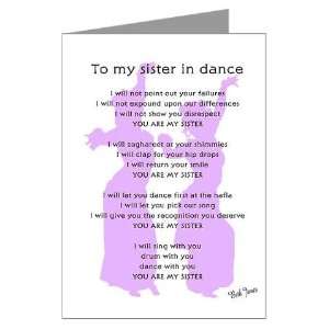 Bellydance Sister Poem Greeting Cards Package of Dance Greeting Cards 