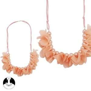  sg paris women necklace long necklace 70cm peach viscose Jewelry
