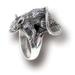  Plague Rat   Alchemy Gothic Pewter Ring, size 8 Jewelry
