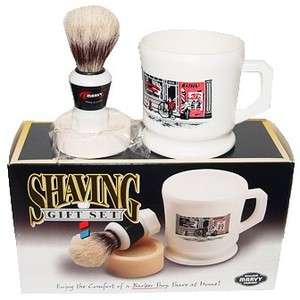 Marvy Shaving Gift Set Contains Boar Bristle Brush Mug & Soap Shave 