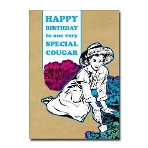  Cougar   Damn Funny Planet Fabulous Birthday Greeting Card 