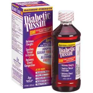 Diabetic Tussin DM Cough Suppressant & Expectorant, Maximum Strength 