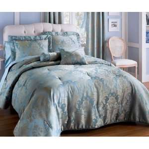  Blue Leeds Full Bedspread Set, 96 x 110