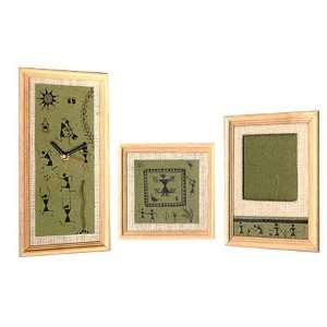  Warli Set Clock, Photo Frame & Painting