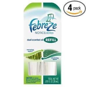 Febreze NOTICEables Dual Scented Oil Refill, Morning Walk & Cleansing 