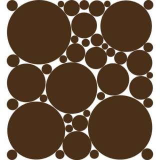  Chocolate Brown Polka Dot Peel & Stick Wall Stickers