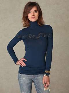 NEW FREE PEOPLE Fragments Of Time Silky TURTLENECK XS L  