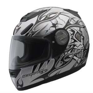  Scorpion EXO 700 Crackhead Helmet   Large/Silver 