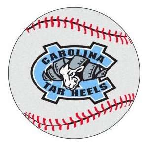   Carolina Charlotte Baseball 2 4 Round ivory Area Rug