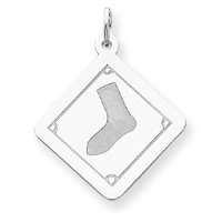  Sterling Silver Chicago White Sox X Lrg Sock Logo Charm Jewelry