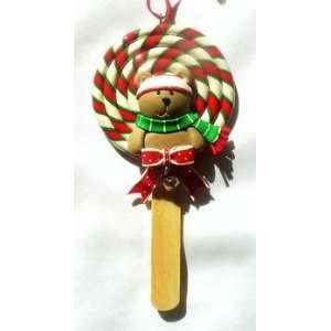  Lollipop Bear Personalized Christmas Ornament