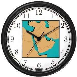  Map of Saudi Arabia Wall Clock by WatchBuddy Timepieces 