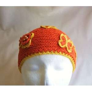  Orange Yellow Crochet Headband Beauty