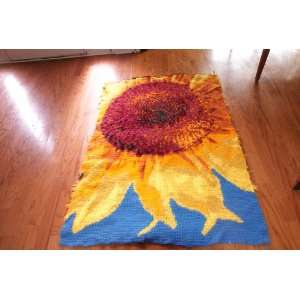  Hand Made Crochet Blanket Sun Flower 