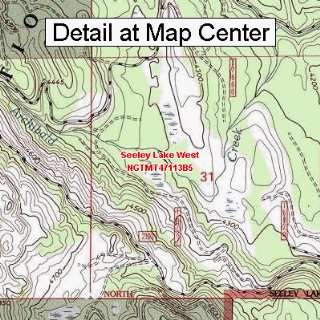 USGS Topographic Quadrangle Map   Seeley Lake West, Montana (Folded 