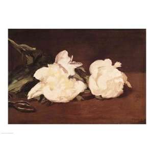 Branch of White Peonies and Secateurs, 1864   Poster by 