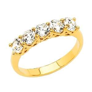   CZ Cubic Zirconia Wedding Band Ring   Size 6 GoldenMine Jewelry