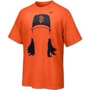   Lincecum San Francisco Giants Hair T Shirt (Orange)
