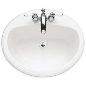   Material Countertop Sink For Single Center Hole Faucets, White